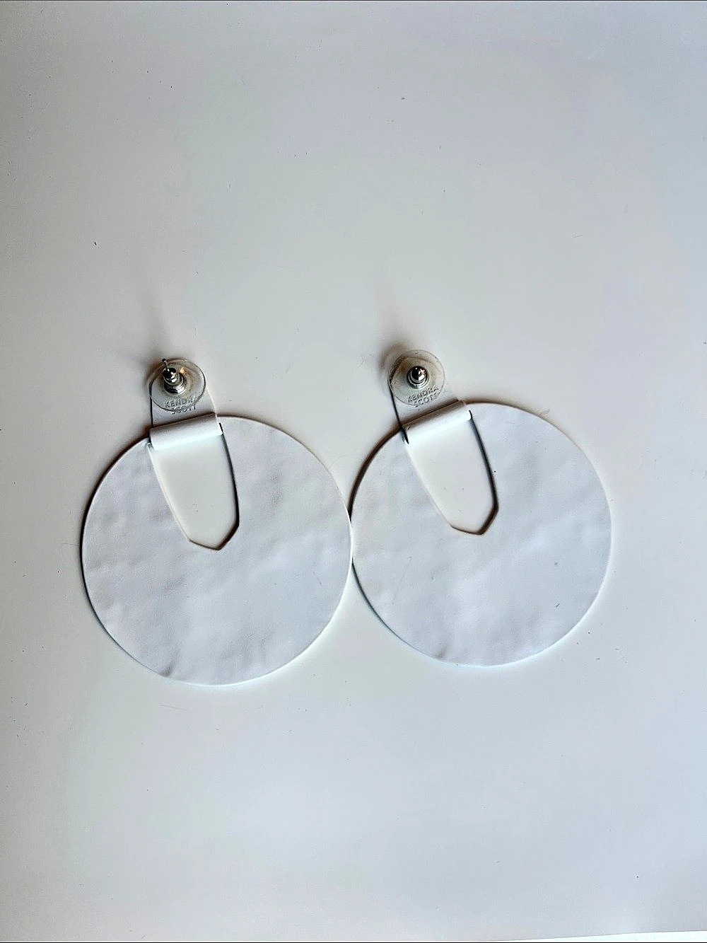 Kendra Scott White Statement Drop Earrings